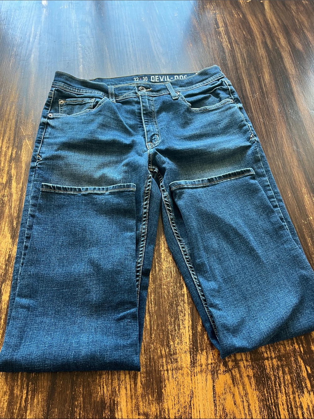 Relaxed Fit Dark Blue Jeans